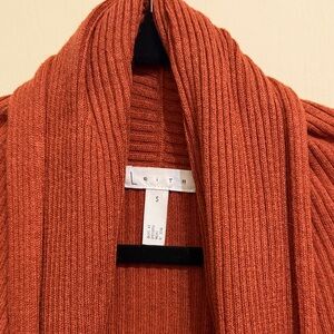 Leith Burnt Orange Ribbed Sweater
